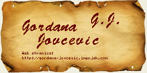 Gordana Jovčević vizit kartica